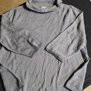 Talbots Gray Patterned Turtleneck Sweater